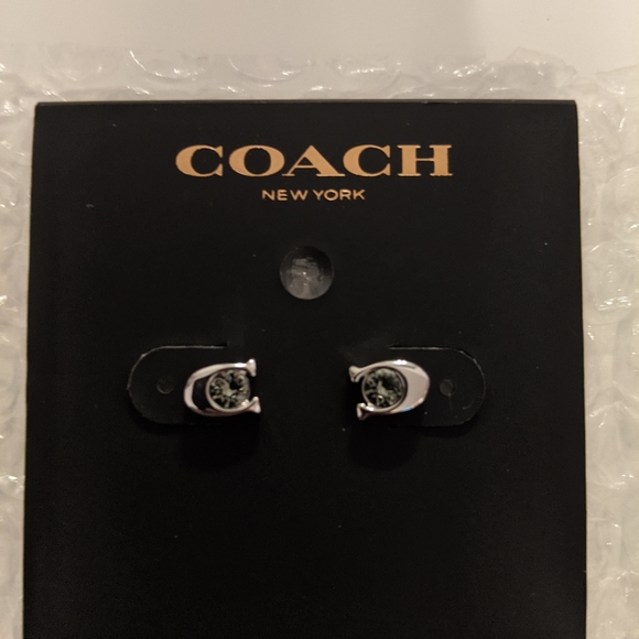 Coach Jewelry - Silver Stud Coach Earrings